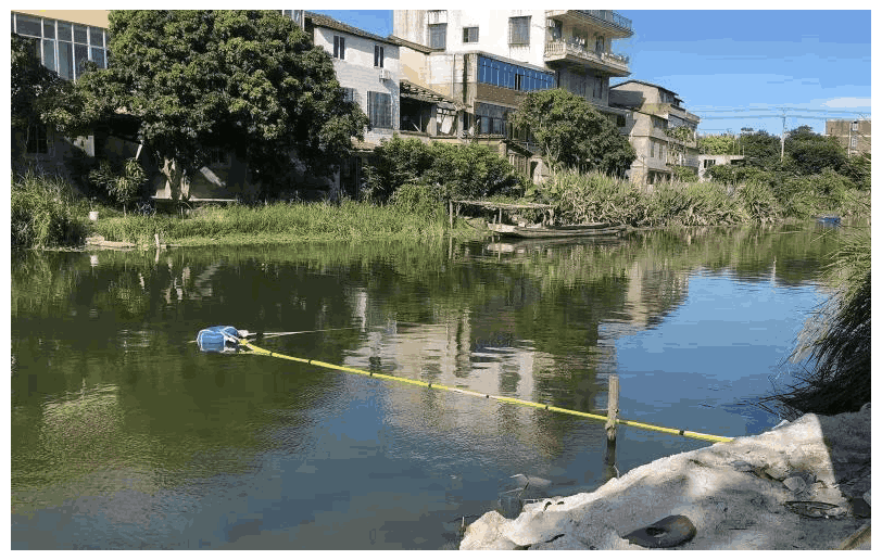 河道浮排監測站現場